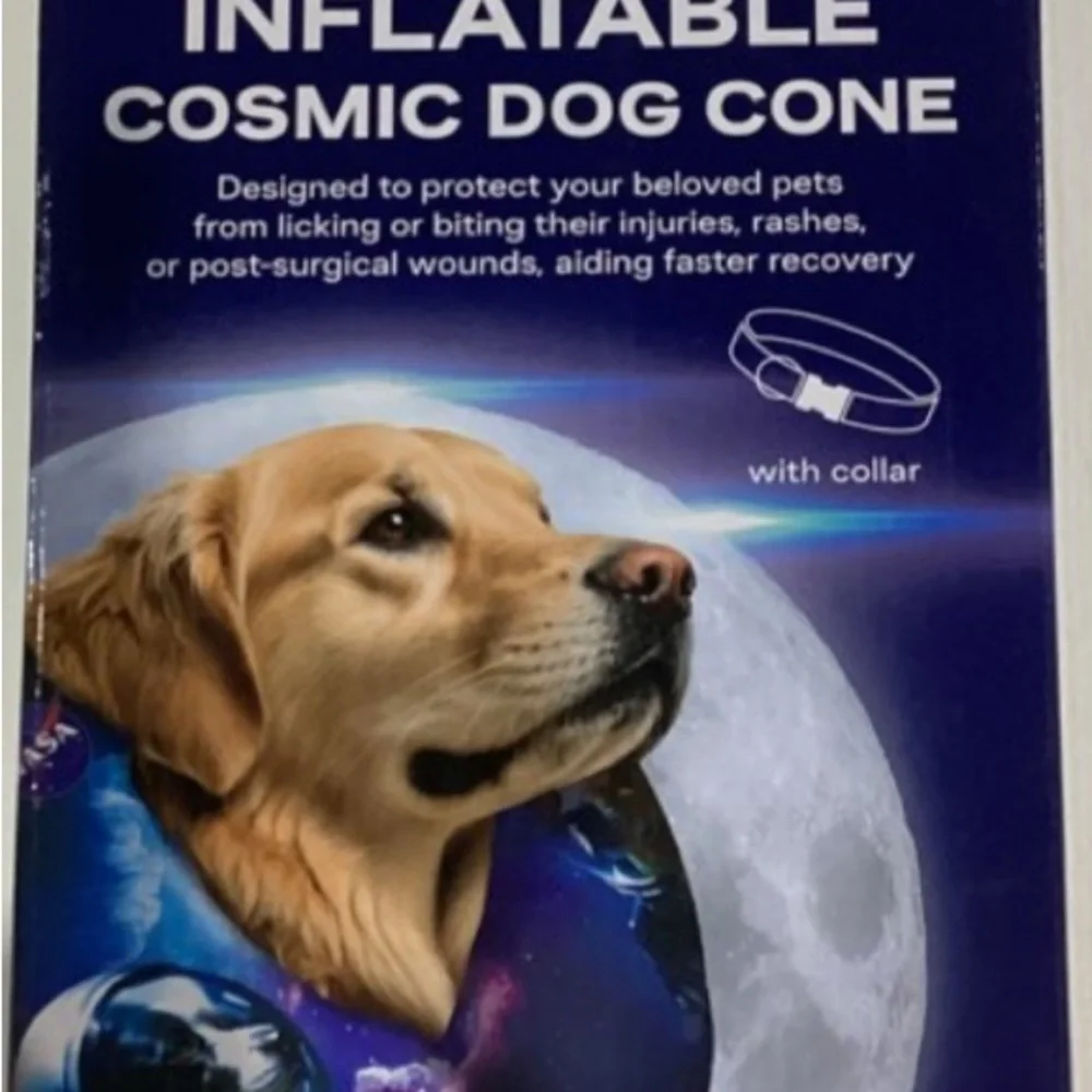 NWT- Soft Inflatable Dog Cone for After Surgery/ LARGE/ Fits 14-17.5 inches